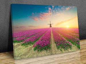 Dutch windmills Holland Netherlands print art wall framed or print only - Picture 1 of 5