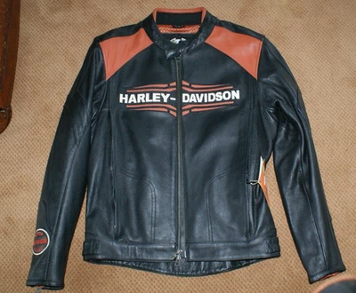 Brand New Harley Davidson Mens Pipes Leather Jacket 97167-07 size  Small - Image 1 of 4