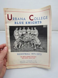 Programa de baloncesto Urbana College Blue Knights 1971-72 de colección Ohio años 70 - Imagen 1 de 17