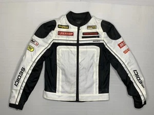 Chaqueta de moto acolchada blanca y negra Sedici Podio para niño talla pequeña P141 - Imagen 1 de 24