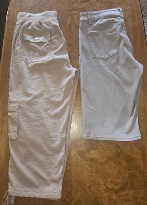 2 Pair Women's Capris Mofiz Sz. 12 & Buffalo by David Bitton Sz. LG. Khaki - Image 1 of 4