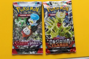 POKEMON SCARLET & VIOLET AND SV OBSIDIAN FLAMES PACK - Picture 1 of 4