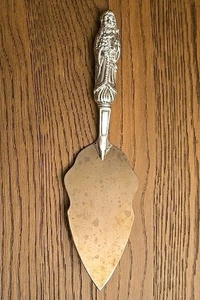 Servizio torte/torte vintage Silver Treasures di Godinger Babbo Natale placcato argento - Foto 1 di 5