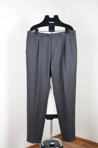 Ermenegildo Zegna Lana Wool Dress Pants Men's Size 54 R Gray Formal Wedding - Picture 1 of 19