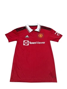 Manchester United Soccer Jersey Red Premier League Soccer Adidas Rashford Small - Picture 1 of 8