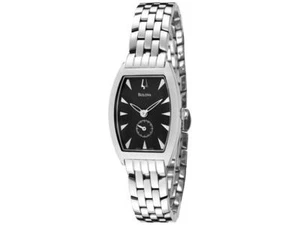 Swiss Made Bulova 63L002 Black Dial Stainless Steel Ladies Watch - Picture 1 of 4