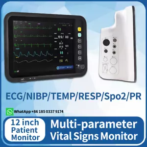 Vital Signs Monitor 12 in Human/VET Use Multi-parameter Medical Patient Monitor - Picture 1 of 21