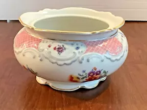 Maceta vintage Schumann Baviera Alemania zona EE. UU. multicolor floral adorno dorado - Imagen 1 de 10