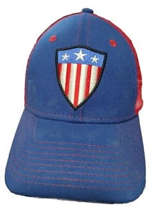 Marvel CAPT AMERICA Sam Shield NEW ERA 39Thirty Medium/Large Pre-Owned Rare HTF - Picture 1 of 6