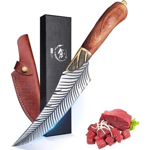 Japanisches Kochmesser Outdoor Taschenmesser Scharfes Küchenmesser mit Holzgriff - Bild 1 von 6