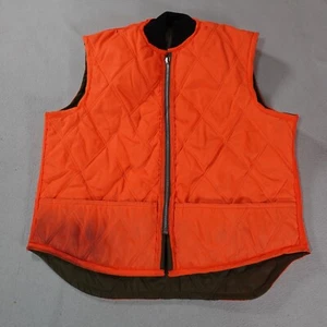 Jcpenny Hunting Vest Mens Large Orange Fish Hunt Outdoor Reversible Blaze Top - Picture 1 of 13