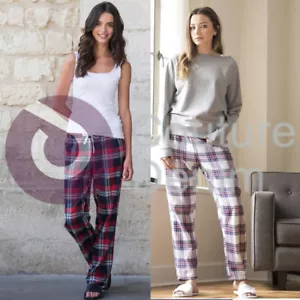 Womens Ladies Tartan Lounge Pant Check Casual Nightwear Sleepy Pjs Trouser - Picture 1 of 5