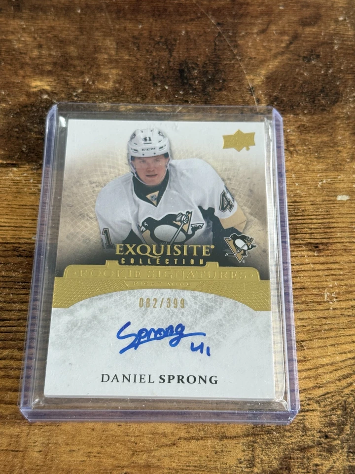 2015-16 Upper Deck Ice Exquisite Rookie Signatures /399 Daniel Sprong Auto RC - Image 1 of 1