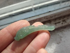 Natural Genuine A Jadeite Jade Icy Green Dragon Cuff Bracelet or Pendant - Picture 1 of 7