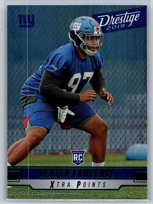 2019 Panini Prestige Dexter Lawrence Rookie Green Parallel Giants RC #210 - Image 1 of 2