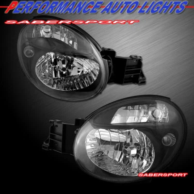 Set of Pair OE Style Black Housing Headlights for 2002-2003 Subaru Impreza WRX - Image 1 of 2