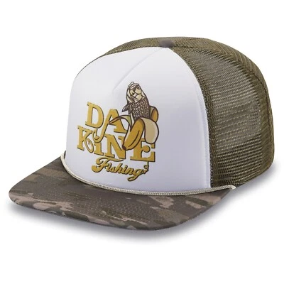Dakine Traveler Trucker Ala Plana Snapback Sombrero Vintage Camuflaje Estampado Plátano Pez Foto 1 de 2