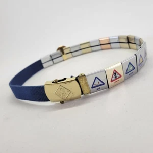 Cub Scouts Belt 24 26 28 Activity Badges Fishing Archery Golf Chess Boy Blue - Picture 1 of 8
