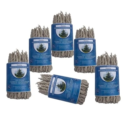 Набор из 6 натуральных домашних ароматов ручной работы в Непале из сизнери кедровой веревки - Изображение 1 из 4