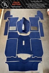 Juego de alfombras hechas a mano a pedido Hessian Back Triumph Spitfire - Imagen 1 de 11