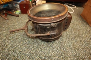 Old Early Vintage Automobile Carbide SPOT Search Lamp Head Light Car Fire Truck - Picture 1 of 24
