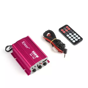 2 Kanäle Auto Motorrad Audio AMP Verstärker Unterstützung USB MP3 FM Eingang NEU - Bild 1 von 9