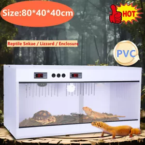 PVC Large Reptile Snkae / Lizzard / Gehege 80 x 40 x 40 cm mit Thermostat DE - Bild 1 von 6