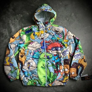GIACCA A VENTO NICKELODEON RUGRATS MULTICOLORE retrò anni 90 replica ADULT MEDIUM - Foto 1 di 7
