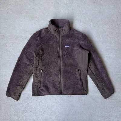 Jaqueta feminina Patagonia retrô X lã Sherpa marrom pilha profunda tamanho G clássica - Imagem 1 de 4