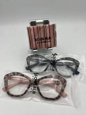 SOOLALA Women’s Reading Glasses +1.00 Blue And Pink . Free Ship - Image 1 of 4