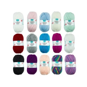 50g Knitting / Crochet Yarns 15 Beautiful Colours To Choose White Fushia Sparkle - Picture 1 of 17