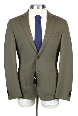 Hugo Boss Sport Coat 38 R Mens Olive Green Italian Jersey Hanry Slim Fit Blazer - Image 1 of 4
