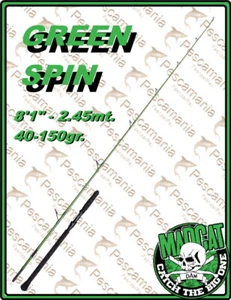 Canna Madcat GREEN SPIN siluro 8'1" - 245cm 150gr heavy spinning - Imagen 1 de 6