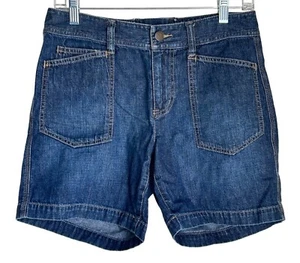 Lauren Ralph Lauren Jeans Co Womens Denim Shorts Size 4 With Lace-Up Back & Pock - Picture 1 of 8