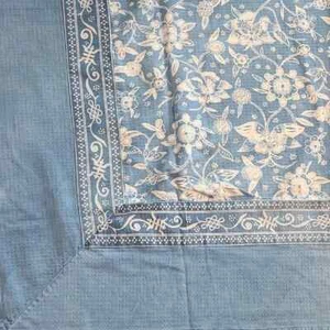 Pottery Barn Tablecloth Blue White Floral Cotton Rectangle Large -READ - Picture 1 of 5
