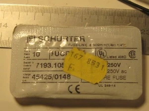 Shurter Glass FuseType F 250mA 250VAC 6.3x32mm 9pcs - Picture 1 of 2