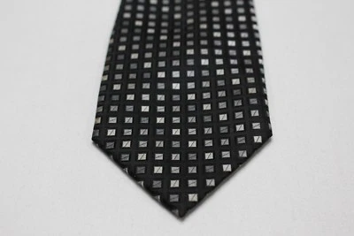 UNIFORME ALAIN BY EMBAJADOR - ¡CORBATA DE CUELLO ESTAMPADA GEOMÉTRICA NEGRA Y GRIS! Foto 1 de 4