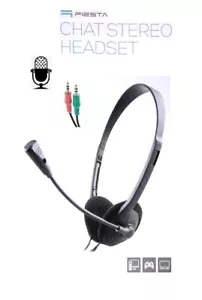 FIESTA ECO CUFFIE STEREO CON FILO 1.4 mt. PER PC CON MICROFONO - Foto 1 di 1
