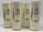Lot Of 4 Burrite Sta Cold Drink Tumblers White Double Wall Mid Century Plastic
