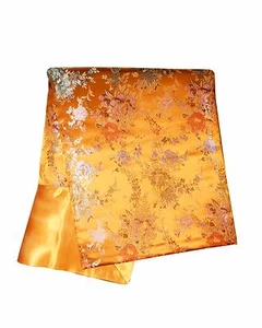 Custom-Made in USA, Art Silk Throw or Bed Scarf, Gold (6118) - Picture 1 of 1