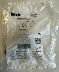 Binder Flanschdose Serie 694 99 0720 00 13 / Neu in OVP - Picture 1 of 4