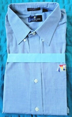 Bill Blass Men's Large Blue Long Sleeve Casual Dress Shirt NEW Wrinkle Free - Image 1 of 4