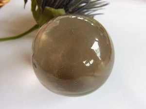 SCHMUCK-STCK EDEL STEIN MINERALIEN MASSAGEKuGEL RAUCHQUARZ KUGEL - Picture 1 of 1