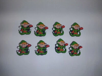 Jibbitz Croc Zueco Zapato Dije Pulsera Auténtico Navidad Elfo Paquete de 8 Foto 1 de 2