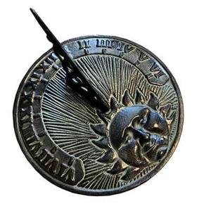 Reloj de Sol, Reloj de Sol The Rising Sun' Latón Pulido Oscuro 10" pulgadas, NEGRO - Imagen 1 de 5