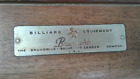 Antique Brunswick Blake Collender Snooker  Pool Table Nameplate
