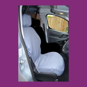 Funda de asiento para conductor Citroën Berlingo 2008-18 gris impermeable a medida (sin reposabrazos) - Imagen 1 de 2