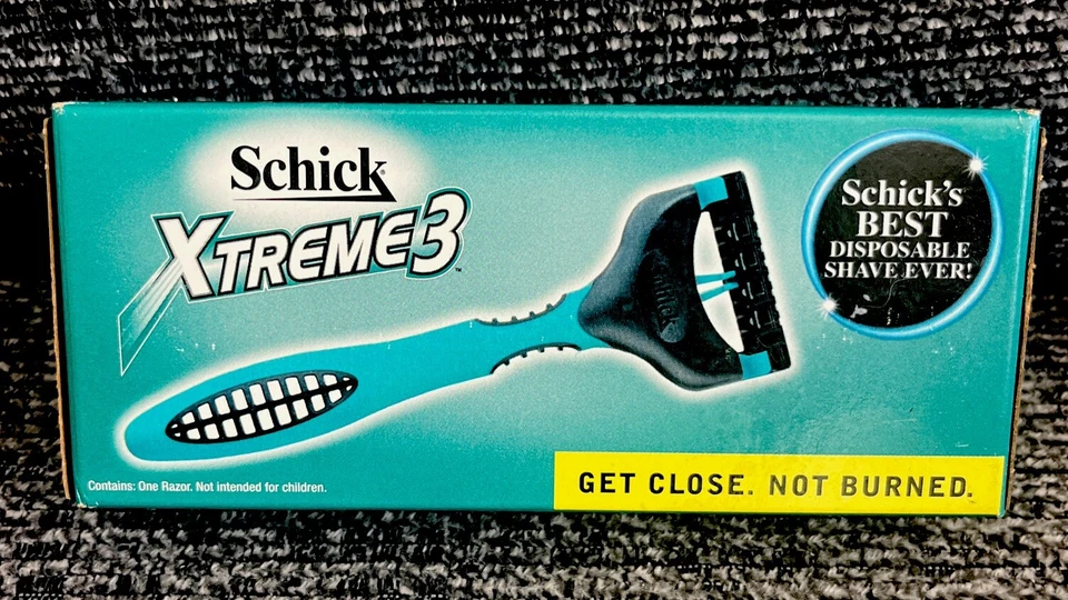 Vintage Schick Xtreme 3 Disposable Shave Razor New in Sealed Box NOS - Image 1 of 1