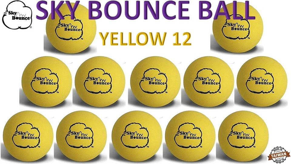 Bolas de mano de goma de 2" "AMARILLO" - SKY BOUNCE - 12 bolas (TAIWÁN) Foto 1 de 1