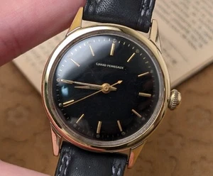 GIRARD-PERREGAUX Cal.47 AE Staybrite Gold Automatic Men's Watch Vintage 33mm - Picture 1 of 18